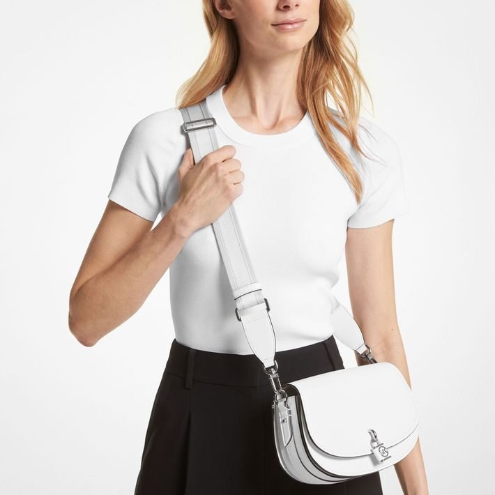 Bolsa Transversal Mila Média De Couro - Image 4